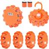 Qiping 6 x Lampeggiante LED con magnete e gancio, alimentate a batterie con 9 modalità di lampeggiamento, luce di segnalazione a LED per auto, camion, camper, alpinismo, escursionismo