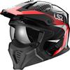 LS2, Casco Moto Jet/Modulare DRIFTER TRIALITY Gloss Black Red, M