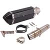VELLOW Moto per H&Onda Integra 750 DCT 2014 15 16 17 2018 2019 2020 Silenziatore di Scarico Modificato Fuga Moto 51 Millimetri di Collegamento Centrale Tubo Slip On Decorare (Color : E)