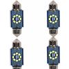 A2ZWORLD 4pcs Lampada Led Siluro 36mm,12V 24V, Canbus No Errore, T11 SV8.5 C5W, 8 SMD 2016, 2.5W 120lm, Luce Auto Camion Bianco 6500K