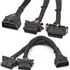HAAMNING7 OBD2 Splitter OBD II Prolunga a 16 pin 1x Cavo di prolunga maschio a doppia femmina, adattatore di prolunga diagnostico per localizzatore GPS per auto