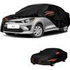 generico Telo copriauto esterni Compatibile con KIA Rio Sedan 2011-2026,antivento,antipioggia,antineve,antisole impermeabile,protezione per tutte le stagioni (black orange)