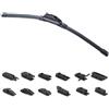 CARALL 1 Pezzo Spazzola Tergicristallo Universale, Modello Ibrida, 13 Attacchi Inclusi, Compatibile con 98% Dell'Auto, Spazzola Tergicristallo Per Neve (12 300mm)