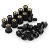 RJKZX Componenti motociclette M5 * 16 Parabrezza Bulloni Viti Per Kawasaki ZZR 600 1990-2008 Per Versys 650 2007-2019 2018 2017 2016 2015 1000 2012-2019(Black)