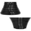 FKYMX Filter Ring Adapter 9/18Pcs Camera Lens Filter Metal Adapter Ring Kit 37-82mm 82-37mm，compatible For Canon，compatible For Nikon，compatible For Sony，DSLR Camera Lens(18pc up and down)