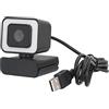 ASHATA Webcam 1080p con Microfono Webcam USB 1080p 30fps con Rotazione a 360° Webcam USB Plug And Play per L'insegnamento Online PC Desktop Laptop