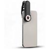Dpofirs Lente per Microscopio 200X, Microscopio Universale per Telefono Polarizzante CPL a 18 LED, Zoom 1000X con Clip per L'ispezione di Gioielli