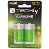 Techly Blister 2 Batterie High Power Mezza Torcia C Alcaline LR14 1,5V (IBT-KAL-LR14T)