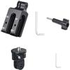 CAZSTYK Supporto girevole a 360 gradi per action camera da moto, morsetto di ricambio in alluminio per Action 5/6/Pocket 3 supporto per bici