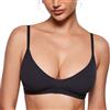 INLYRIC Donna Inbarely Soft Reggiseno con Scollo Rotondo Senza Ferretto Senza Imbottitura Bralette Senza Cuciture Brassiere Marrone Viola S