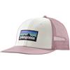 Patagonia P-6 Logo Trucker Hat - White w/Quiet Violet