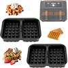 VINATO Silicone Waffle Moulds for Air Fryers (2 Pieces) | Ninja Air Fryer Accessory | Compatible with AF400EU/AF451EU/AF500EU | Silicone Fryer Mould