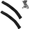 Penitue 2pz Copri Braccioli Passeggino Neonato, 39x15cm Universale Sostituzione Copertura Protettiva Maniglia Passeggino Rimovibile Manicotti Maniglia Accessori Pratici (Nero)