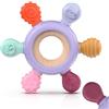 akolik Massaggiagengive per Neonato, Giocattoli per Dentizione Regalo da 3, 6, 9, 12 Mesi, Anello in Silicone Alimentare, Giochi da Bagno per Bambini