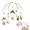 Generico Giostrina per culla - Design floreale rosa giallo, giocattolo per bambini per lo sviluppo cognitivo, supporto sensoriale a soffitto con bordo liscio, ornamento per custodia per accessori estetici | pe