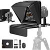 LENSGO Mini teleprompter da 10" per fotocamere, app compatibile con iOS/Android per intervista/lezioni online/vlogger/Live Streaming Prompter supporto 24 - 35 mm obiettivo grandangolare sparare (per