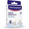 Hansaplast Cerotti AQUA PROTECT, Cerotti impermeabili con elevato potere adesivo, Trasparenti, traspiranti e flessibili, 1 Confezione da 20 pezzi in 2 formati assortiti