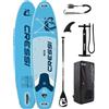CRESSI dal 1946 - Ultra Isup Kayak Set - Tavola Sup Gonfiabile Adulti con Sedile di Grande Stabilità e Resistenza Completa di Accessori Pagaia Pinna Pompa Laccio - Blu - 320x81x8 cm Max 130 kg