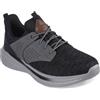 Skechers USA Men's Men's Slade-Breyer 210892 Knitted Mesh Bungee Lace W/Quarter Cage Slip On, Black/Grey, 11.5 X-Wide