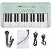Btuty Tastiera elettronica a 32 tasti Pianoforte 16 toni 10 ritmi 10 demo Doppio altoparlante Strumento musicale con microfono Modalità doppia alimentazione Tastiera per pianoforte portatile