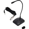 ZenithAur Microfono a collo di cigno tavolo con tecnologia a condensatore, risposta in frequenza 80Hz-1200Hz, indicatore LED e cavo da XLR a 6,35 mm per conferenze