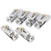 Generic Guitar Bridge Saddle Metal Altezza Regolabile Electric Roller Roller Bridge 7 String per Banjo per la Scatola dei Sigari (Argento)