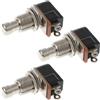 LKRXW 3 Pezzi SPST Interruttore per Pedale Effetti Chitarra Stomp True Bypass Commutatore Interruttore a Pulsante Elettrica Momentaneo Effetto Pedale Switch Reset 2Pin