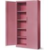 Jan Nowak Armadio da Ufficio C001 Archivio per Officina in Metallo Verniciato a polvere Chiudibile 185 cm x 90 cm x 40 cm (Rosa)