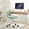 FurnitureR Sedia da ufficio, sedia da scrivania senza braccioli, sedia girevole regolabile in altezza con ruote, sedia da scrivania ergonomica per casa e studio, girevole a 360°, 3 colori a scelta