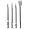 Generic Set 2 Scalpelli SDS Plus per Martello Perforatore, Scalpello per Piastrelle e Demolizione per Calcestruzzo, Muratura, Scanalature su Pareti e Raschiatura Pavimenti(Square handle Pointed 14x400)