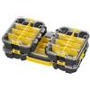 Stanley - FatMax STANLEY® FATMAX® PRO-STACK™ - Set di 3 organizzatori 1 grande e 2 piccoli organizer poco profondi, divisori rimovibili, sistema di archiviazione impilabile, coperchio trasparente, organizer portatile