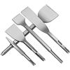 Generic Set 2 Scalpelli SDS Plus per Martello Perforatore, Scalpello per Piastrelle e Demolizione, per Calcestruzzo, Muratura, Scanalature su Pareti e Raschiatura Pavimenti(Hexagonal 17 * 400 * 50)