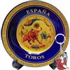 Planta Color Piatto decorativo Spagna Toros + portachiavi Torero | Pack souvenir della Spagna con gancio da appendere alla parete e supporto da tavolo | Tradizione spagnola e collezionismo (Tori)