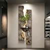 PEIVYRBCGA Quadro 3D LED Arenaria, Scultura da Parete Paesaggio Moderno, Rilievo con Vaso Idroponico, Decorazione da Parete Luce Calda per Soggiorno, Camera, Appartamento, Negozio(D,35x100cm/13.78x39.37in)