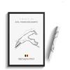 WSJIJY Stampa su Tela Formula 1 Circuito Internazionale di Pista Tela Dipinto F1 Arte Murale Nordico Poster Estetico Motorsport Gara Immagine per Arredamento Casa Regalo,45X60Cm Senza Cornice