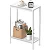 Vantimo Tavolino Stretto, Comodino Piccolo Piccoli Tavolini Bianco con Spazio Archiviazione Tavolino Divano Spazi per Stretti Tavolino Piccolo Soggiorno Camera Letto Cucina Balcone Sottile