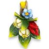 SICILIA BEDDA CAPACI Fascio Composizione da Parete in Pregiata Ceramica, Peperoncino, Aglio o Limone, h 13 x 9 cm ca. (1Unità) Vari decori - Decoro 3