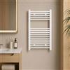 OGOMONDO Termoarredo Bianco Bagno Acciaio Calorifero Termosifone (1, H770xL550xI500 16 Tubi)