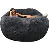 Generic Poltrona gigante senza imbottitura, in finta pelliccia, lavabile, Jumbo Giant Foam Mobiliture, grande sedia a sdraio
