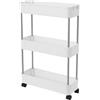 YNAADYH Armadio da cucina per farmacia, 12 cm, ripiano 14 cm, profondità 38 x 14 x 62 cm, carrello da cucina stretto per nicchia