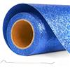 XAHMBSS Glitter Vinile Termoadesivo per Tessuti 30×200 cm,Pellicola per Plotter in Vinile a Trasferimento Termico,Facile da Tagliare e Eliminare,Vinile Permanente per T-Shirt (Blu Reale)