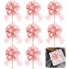 XFSRG 8 Pezzi Fiocchi Auto Matrimonio Coccarde Fiocco Matrimonio per Fiocchi Mazzi di Cesti Auto Feste di Natale e Matrimoni Fioristi(Rosa)