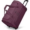 REDOLZ Duffle Essentials, bordeaux, M (61 cm), Borsa da viaggio con ruote