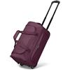 REDOLZ Duffle Essentials, bordeaux, S (51 cm), Borsa da viaggio con ruote