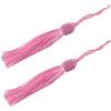 Makhry 20pcs 15.5 cm / 6 Pollici Filo di Seta Segnalibro Nappe con Cavo Loop da 2 Pollici e Piccolo Nodo Cinese per Creazione di Gioielli, Souvenir, Segnalibri, Accessorio Fai da te Artigianale (Rosa)