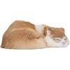 TIKATARER Gatto Realistico, Simulazione Realistica Soffice Gatto Ripieno Addormentato con un'espressione Carina, Occhi Luminosi, Viso Animali di Peluche Realistici per Compleanni, Anniversari,