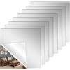 Eniyou 8 Pezzi Specchio Adesivo per Armadio 30x30cm Specchio Da Armadio Interno Specchi Acrilici Montabili Senza Forare per Bagno Soggiorno Camera Da Letto Guardaroba