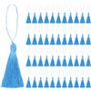 QUARKZMAN 45Pz Nappe per Segnalibri Setose Nappine Colorate Artigianali Fatte Mano Mini Nappes per Decorazioni Morbido Filo per Gioielli Portachiavi Souvenir Laurea Cucito Abiti, Blu Lago