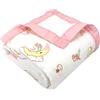 Hivia 110 * 110CM Mussole Neonato Cotone-6 Strati di Morbida e Confortevole Copertina Neonato Cotone,100% Cotone Coperta Neonato Adatto per Culla, Carrozzina|Unicorno Rosa