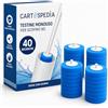 CARTOSPEDÌA 40 Ricariche per Scopino Bagno WC Monouso - Kit Pulizia WC con Testine Usa e Getta Senza Contatto - Rilascio Attivo di Detergente e Pulizia Profonda Anche Nei Punti Difficili per Bagno IMPECCABILE